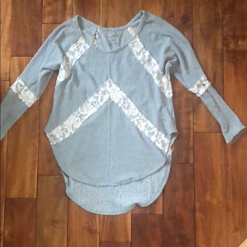 Free People Top - lace detail